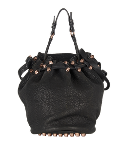 Diego Studded Bucket, Leather, Black, MIC, 2*